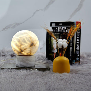 Nova Minimalist Alabaster Table Lamp
