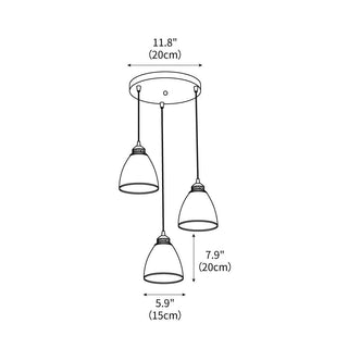 Empire Mid-Century Modern Glass Pendant Light
