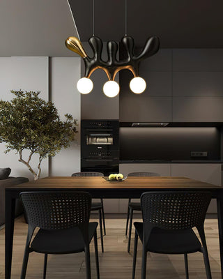 Rhythm Sculptural Wood Chandelier