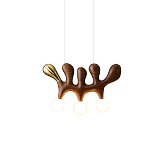 Rhythm Sculptural Wood Chandelier