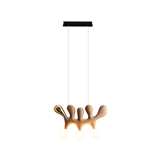 Rhythm Sculptural Wood Chandelier