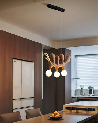 Rhythm Sculptural Wood Chandelier