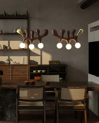 Rhythm Sculptural Wood Chandelier
