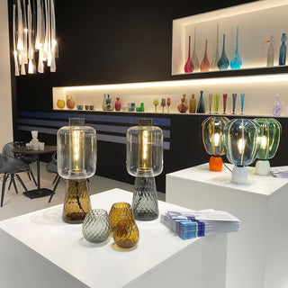 Lira Amber Glass Table Lamp