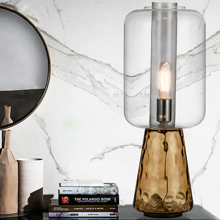 Lira Amber Glass Table Lamp