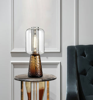 Lira Amber Glass Table Lamp