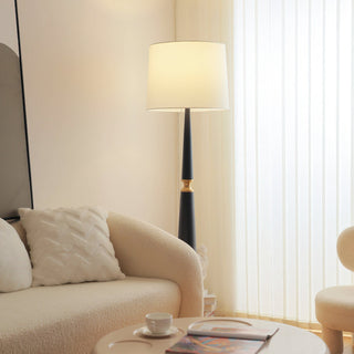Vera Black & Brass Tiered Floor Lamp