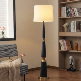 Vera Black & Brass Tiered Floor Lamp
