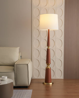 Vera Black & Brass Tiered Floor Lamp