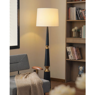 Vera Black & Brass Tiered Floor Lamp