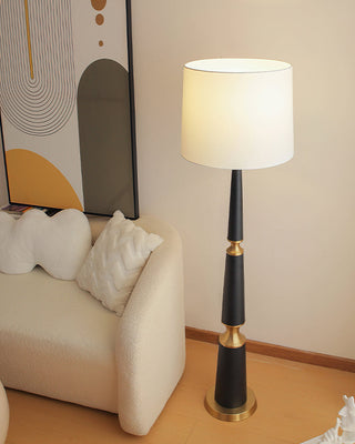 Vera Black & Brass Tiered Floor Lamp