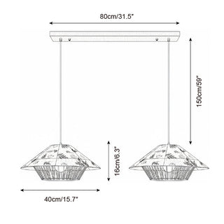 Rilen Rustic Rice Paper Pendant Lamp