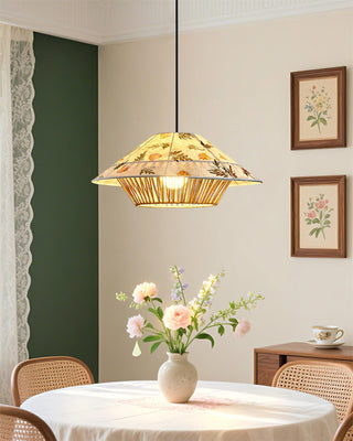 Rilen Rustic Rice Paper Pendant Lamp