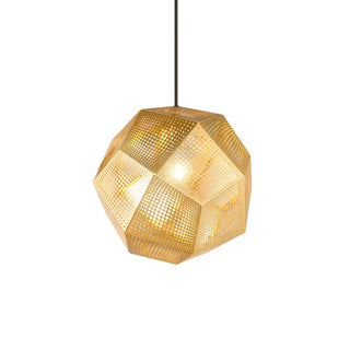 Kaelin Perforated Gold Pendant Light
