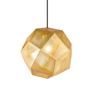 Kaelin Perforated Gold Pendant Light