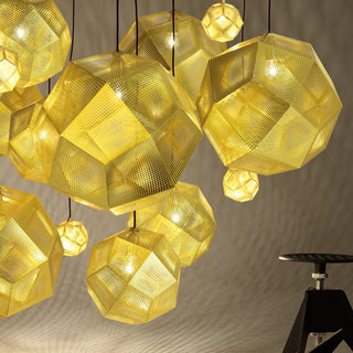 Kaelin Perforated Gold Pendant Light