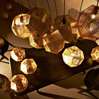Kaelin Perforated Gold Pendant Light