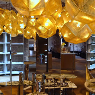 Kaelin Perforated Gold Pendant Light