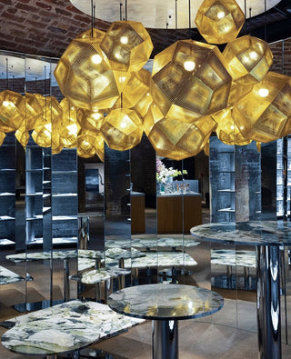 Kaelin Perforated Gold Pendant Light
