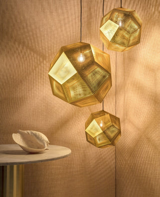 Kaelin Perforated Gold Pendant Light