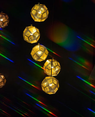 Kaelin Perforated Gold Pendant Light