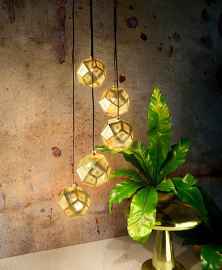 Kaelin Perforated Gold Pendant Light