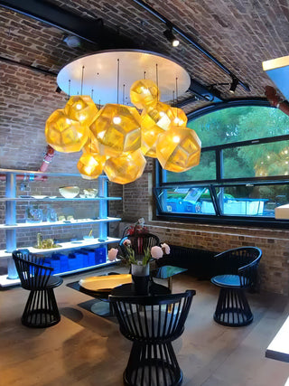 Kaelin Perforated Gold Pendant Light