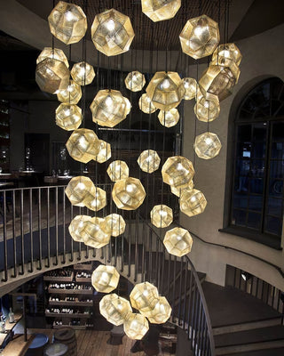 Kaelin Perforated Gold Pendant Light