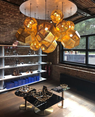 Kaelin Perforated Gold Pendant Light