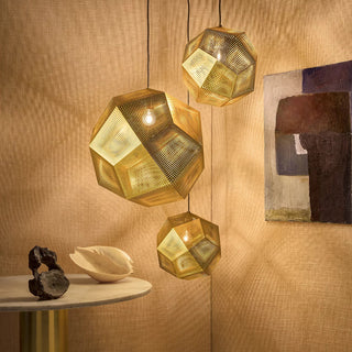 Kaelin Perforated Gold Pendant Light