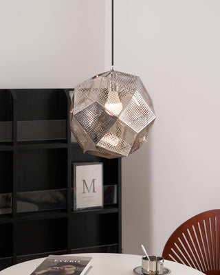 Kaelin Perforated Gold Pendant Light