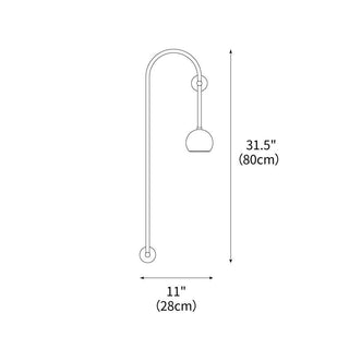 Evelyn Minimalist Brass Arc Wall Light
