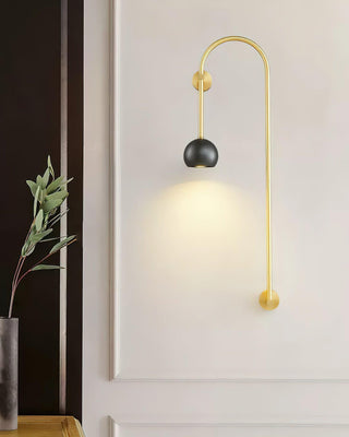 Evelyn Minimalist Brass Arc Wall Light