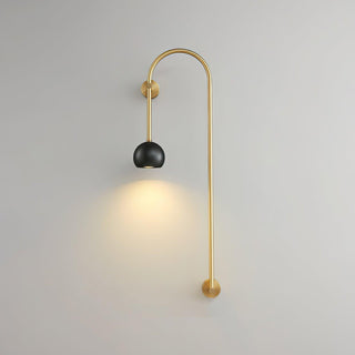 Evelyn Minimalist Brass Arc Wall Light