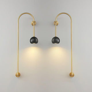 Evelyn Minimalist Brass Arc Wall Light