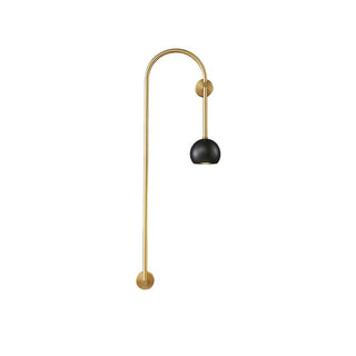 Evelyn Minimalist Brass Arc Wall Light