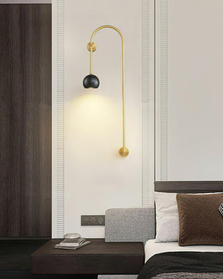 Evelyn Minimalist Brass Arc Wall Light