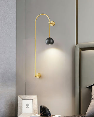 Evelyn Minimalist Brass Arc Wall Light