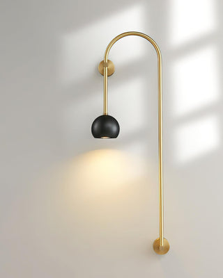 Evelyn Minimalist Brass Arc Wall Light
