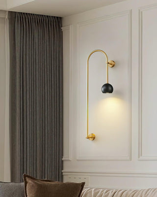 Evelyn Minimalist Brass Arc Wall Light