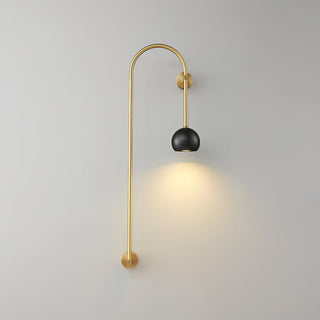 Evelyn Minimalist Brass Arc Wall Light