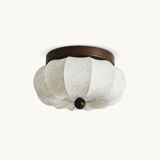 Fabric Vintage Wood Fabric Ceiling Light