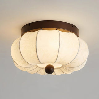 Fabric Vintage Wood Fabric Ceiling Light
