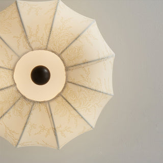 Fabric Vintage Wood Fabric Ceiling Light