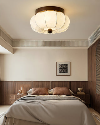 Fabric Vintage Wood Fabric Ceiling Light