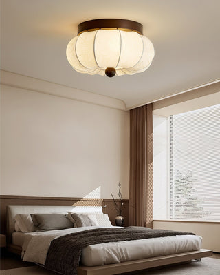 Fabric Vintage Wood Fabric Ceiling Light