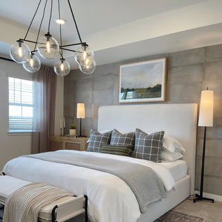 Fallon Modern Metal Fabric Floor Lamp