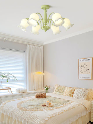 Fantasy Lily Floral Glass Chandelier