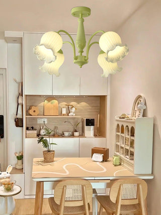 Fantasy Lily Floral Glass Chandelier