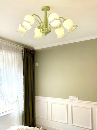 Fantasy Lily Floral Glass Chandelier